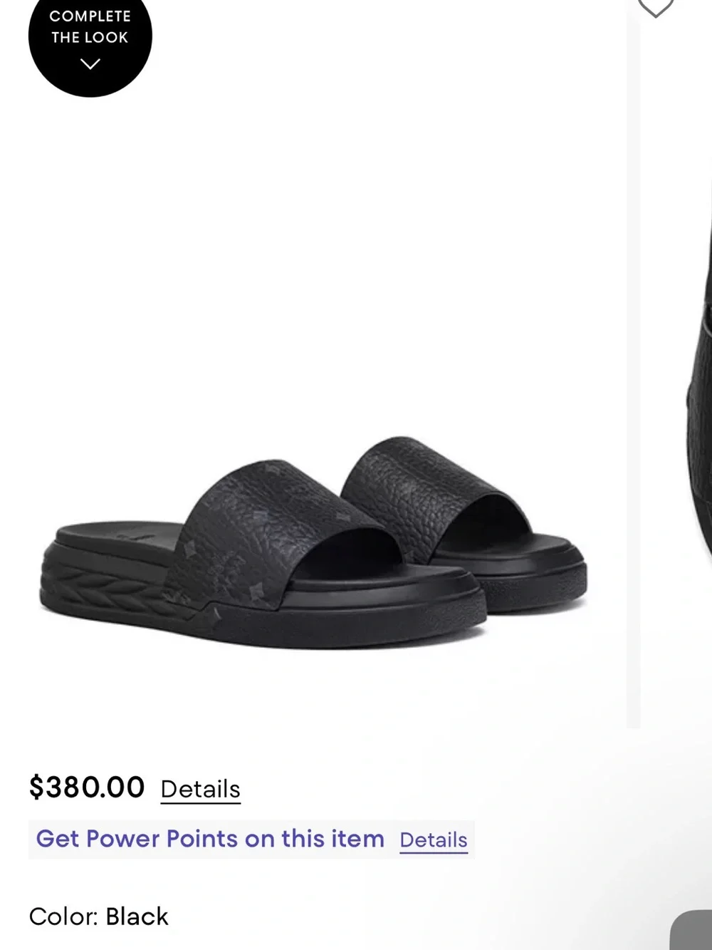 MCM Visetos Black Slides